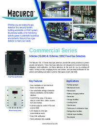 Thumbnail of document Data Sheet - TX-6/TX-12 Hydrogen Sulfide Monitor